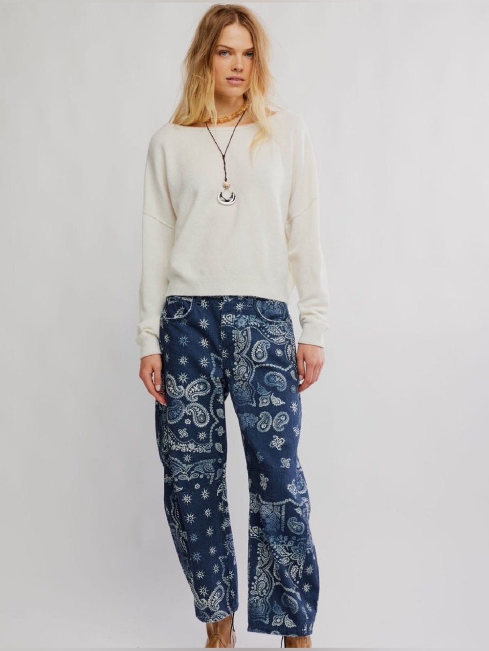Free People See Me Pullover Ivory